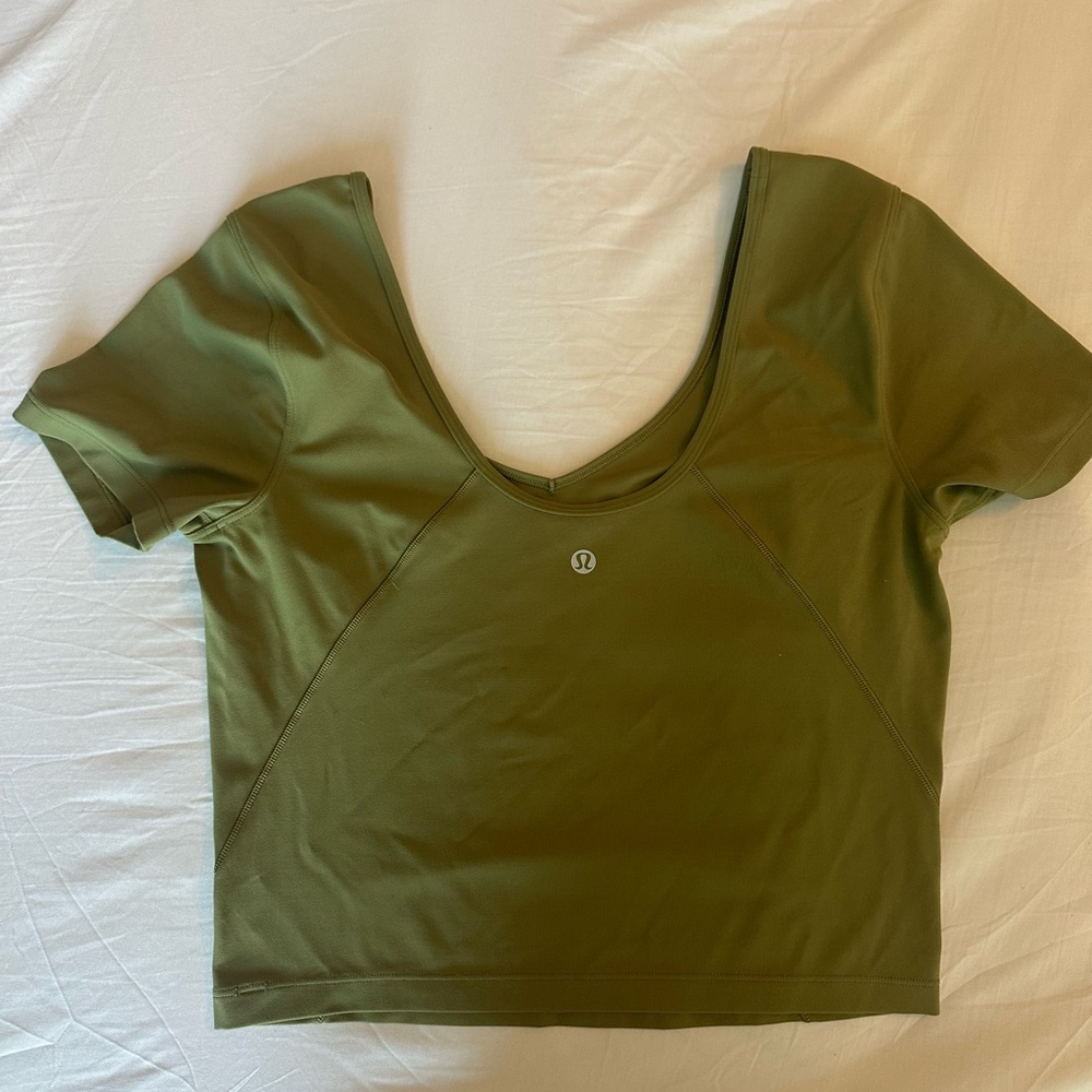 lululemon athletica Sage Green Short Sleeve Top